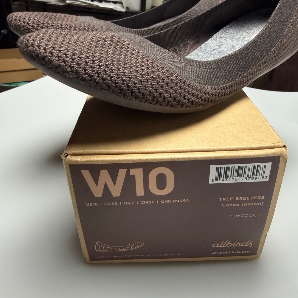 Allbirds Women's Tree Breezer Flats- Cocoa Chocolate Brown-  discontinued color! - Picture 8 of 8